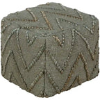 Pouf carré Artistic Weavers Elyando Global en jute texturé de 40,6 cm