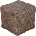 Pouf carré Artistic Weavers Elyando Global en jute texturé de 40,6 cm