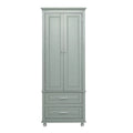 Armoire haute de rangement à deux tiroirs pour salle de bain/bureau