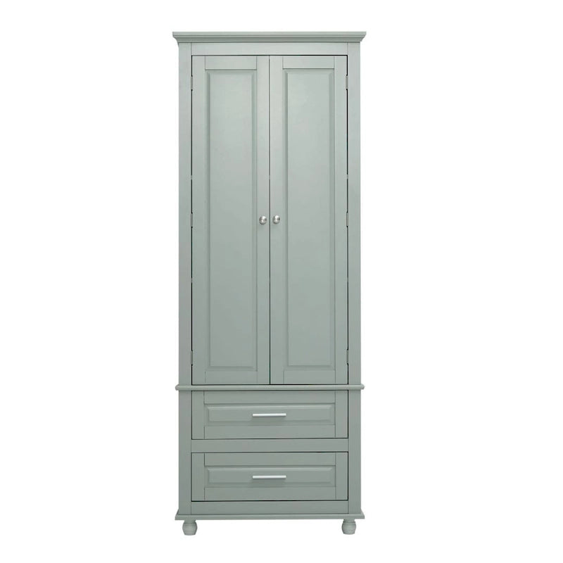 Armoire haute de rangement à deux tiroirs pour salle de bain/bureau