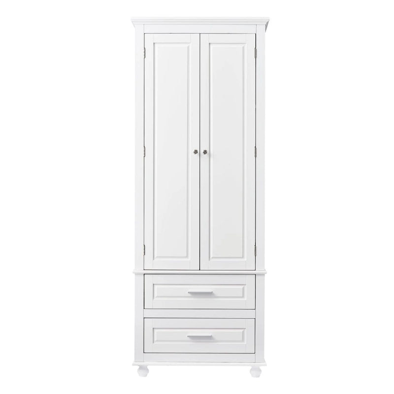 Armoire haute de rangement à deux tiroirs pour salle de bain/bureau
