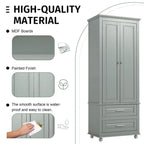 Armoire haute de rangement à deux tiroirs pour salle de bain/bureau