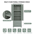 Armoire haute de rangement à deux tiroirs pour salle de bain/bureau