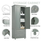 Armoire haute de rangement à deux tiroirs pour salle de bain/bureau