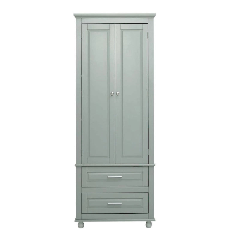 Armoire haute de rangement à deux tiroirs pour salle de bain/bureau