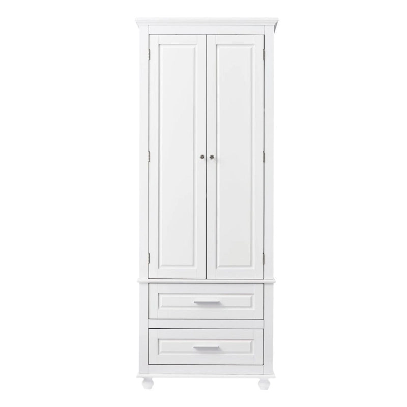 Armoire haute de rangement à deux tiroirs pour salle de bain/bureau