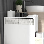 Meuble de rangement en bois autoportant avec panier de rangement pour salle de bain étroite