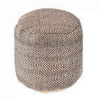 Pouf ottoman tressé en jute Nuloom Exeter Chevron