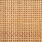 Chaise de salle à manger Lesia en rotin naturel et bois d'acajou