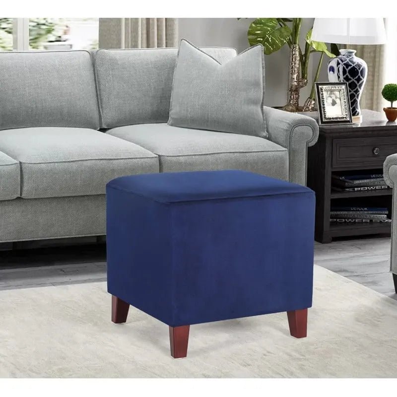 Adeco Repose-pieds ottoman carré Petit banc en tissu