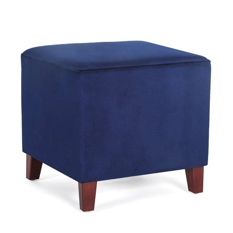 Adeco Repose-pieds ottoman carré Petit banc en tissu