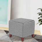 Adeco Repose-pieds ottoman carré Petit banc en tissu