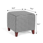 Adeco Repose-pieds ottoman carré Petit banc en tissu
