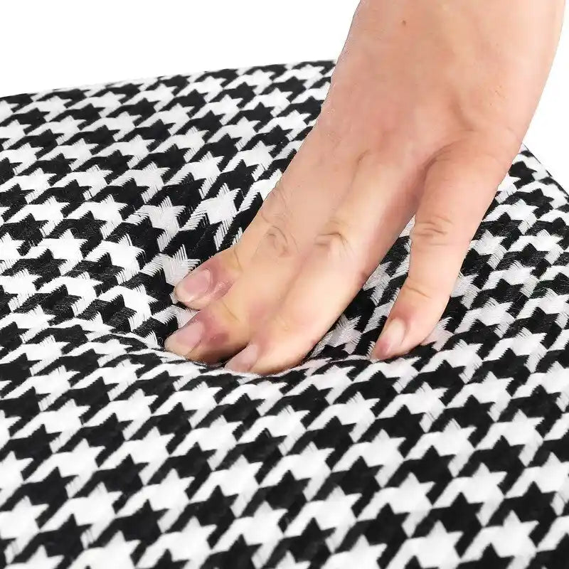 Adeco Repose-pieds ottoman carré Petit banc en tissu