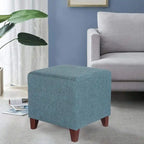 Adeco Repose-pieds ottoman carré Petit banc en tissu