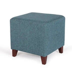 Adeco Repose-pieds ottoman carré Petit banc en tissu