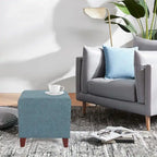 Adeco Repose-pieds ottoman carré Petit banc en tissu