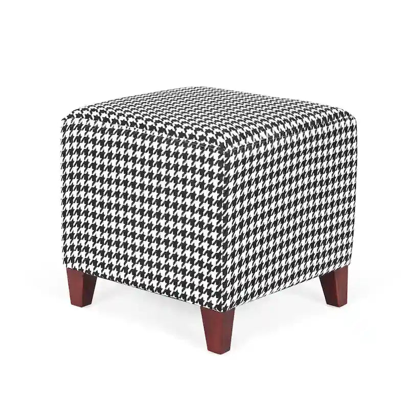 Adeco Repose-pieds ottoman carré Petit banc en tissu
