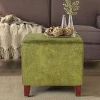 Adeco Repose-pieds ottoman carré Petit banc en tissu