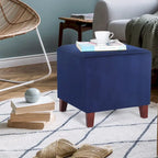 Adeco Repose-pieds ottoman carré Petit banc en tissu