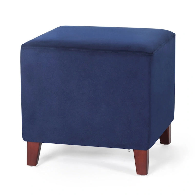 Adeco Repose-pieds ottoman carré Petit banc en tissu