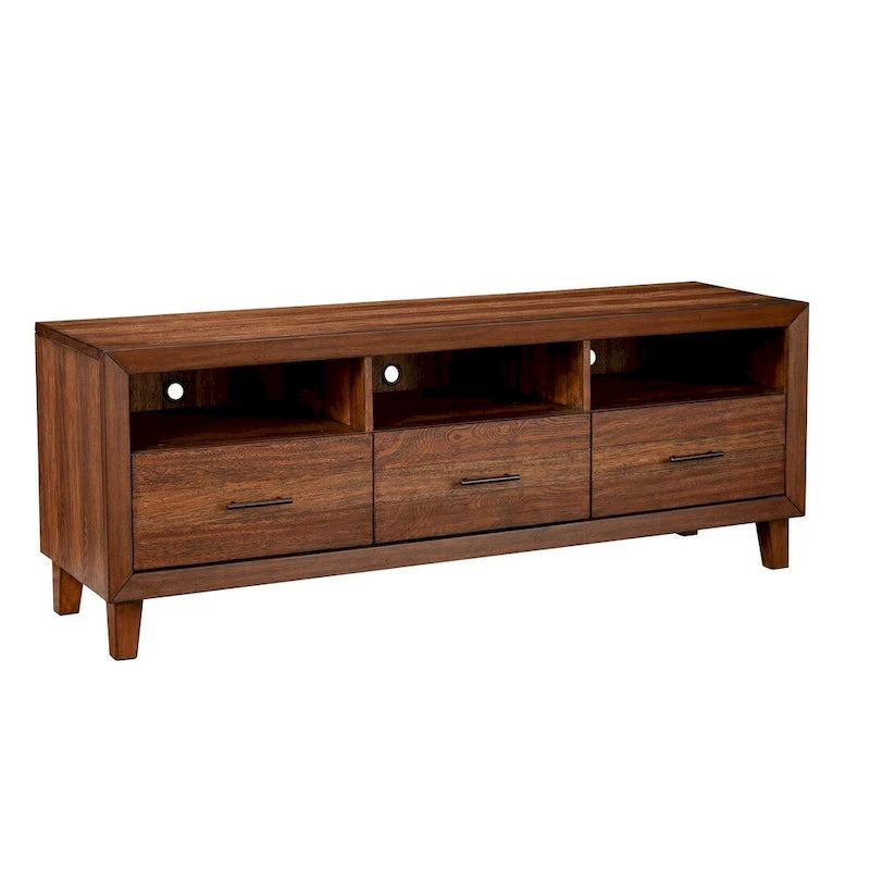 Meuble TV Origins by Alpine Trinidad en bois, couleur Toffee (marron)