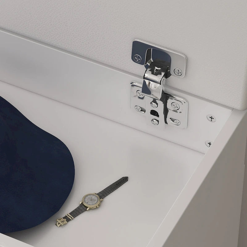 Meuble banc à chaussures Kerrogee pour 6 paires, avec rangement dissimulé sous le coussin – 12L x 24P x 21,2H po
