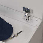 Meuble banc à chaussures Kerrogee pour 6 paires, avec rangement dissimulé sous le coussin – 12L x 24P x 21,2H po