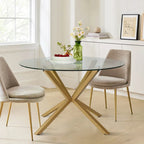 Table à manger en verre ronde de 39 po – 39 x 39 x 30 po
