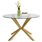 Table à manger en verre ronde de 39 po – 39 x 39 x 30 po
