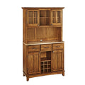 Buffet avec huche Homestyles Buffet Of Buffets en bois brun - 44 x 17 x 72