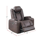 Fauteuil inclinable électrique avec porte-gobelets