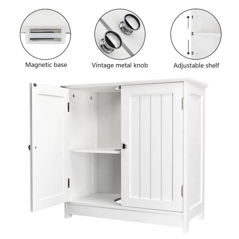 Meuble de rangement sous-lavabo blanc