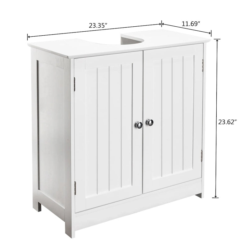 Meuble de rangement sous-lavabo blanc