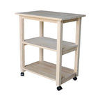 Desserte de cuisine à micro-ondes en bois massif Estelle Porch & Den