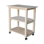 Desserte de cuisine à micro-ondes en bois massif Estelle Porch & Den