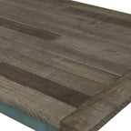 Table de salle à manger en bois bicolore bleu et marron Roundhill Furniture Prato - N/A