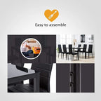 Ensemble de meubles de salle à manger 7 pièces avec table en verre