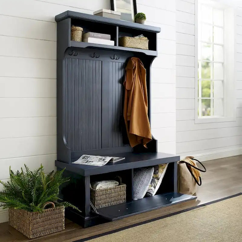 Crosley Seaside Hall Tree, fini bleu marine vieilli