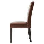 Chaises de salle à manger en cuir Hartford, lot de 2