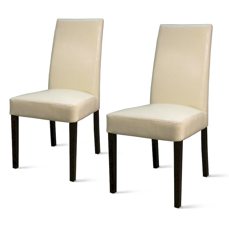 Chaises de salle à manger en cuir Hartford, lot de 2