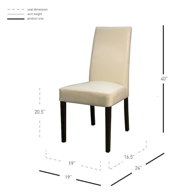 Chaises de salle à manger en cuir Hartford, lot de 2