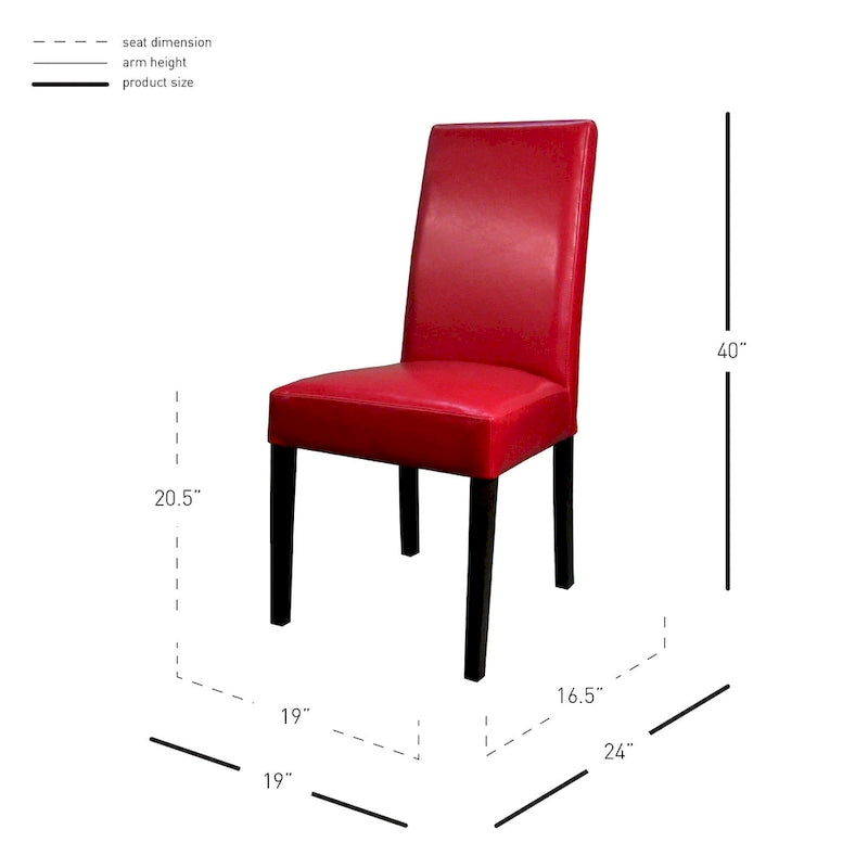 Chaises de salle à manger en cuir Hartford, lot de 2