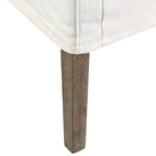 Fauteuil en lin crème et bois de chêne par East at Main