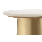 Table d'appoint en marbre blanc et or