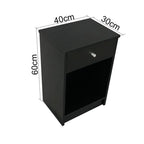 Simplifiez les meubles de chambre Table de chevet à 1 ou 2 tiroirs, 2 styles