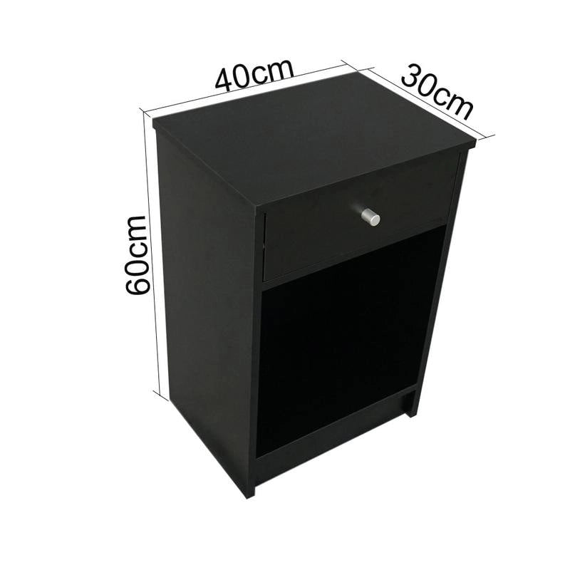 Simplifiez les meubles de chambre Table de chevet à 1 ou 2 tiroirs, 2 styles