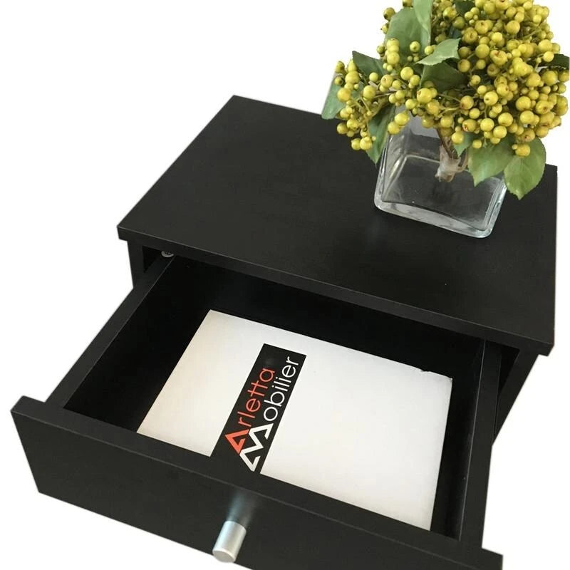 Simplifiez les meubles de chambre Table de chevet à 1 ou 2 tiroirs, 2 styles