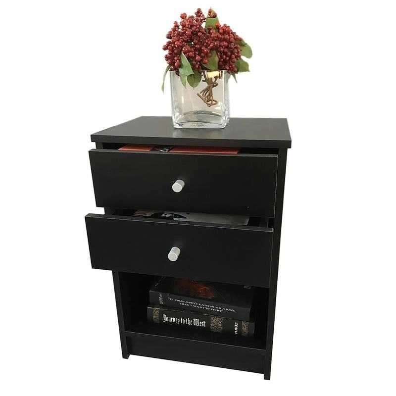 Simplifiez les meubles de chambre Table de chevet à 1 ou 2 tiroirs, 2 styles