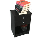 Simplifiez les meubles de chambre Table de chevet à 1 ou 2 tiroirs, 2 styles